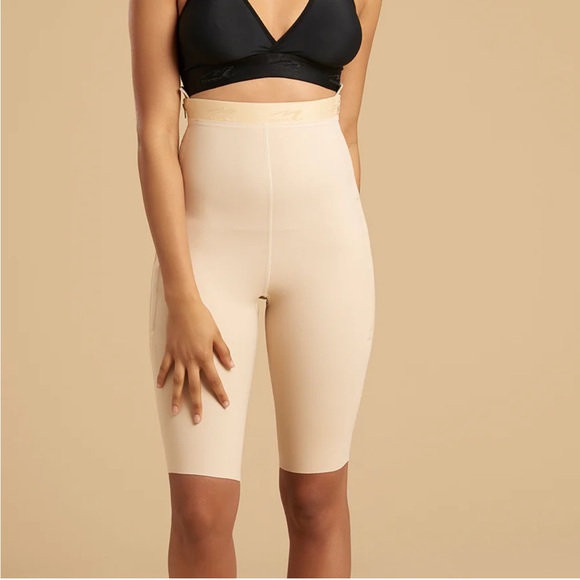 Marena XL High Waist Girdle - Short Length Beige - Picture 4 of 10